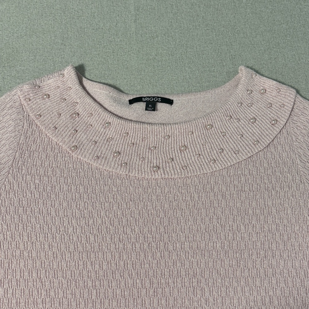 Briggs New York Light Pink Beaded Collar Sweater
SZXL - Picture 13 of 13